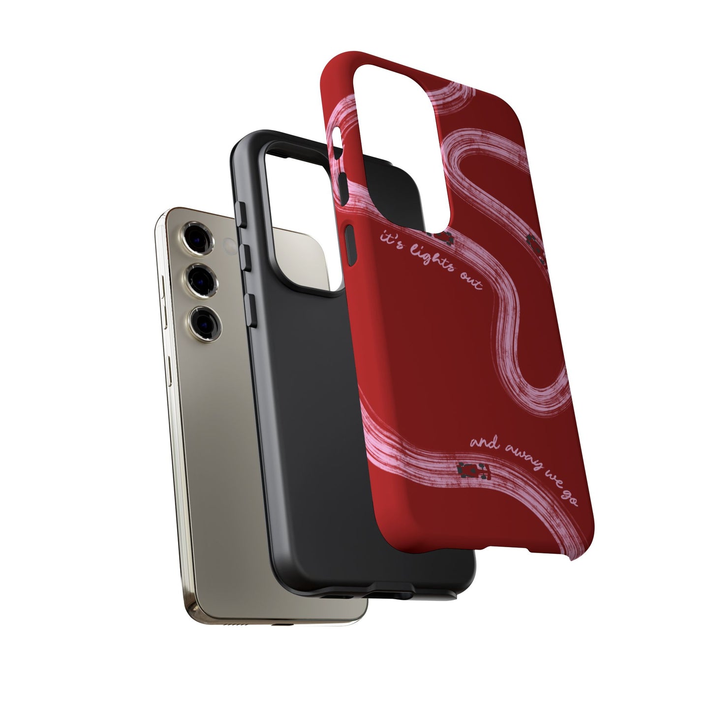Red and Pink Lights Out F1 Phone Case Design, Trendy F1 Gift, Formula 1 Gift, Cute F1 Phone Case, Unique Formula One Phone Case