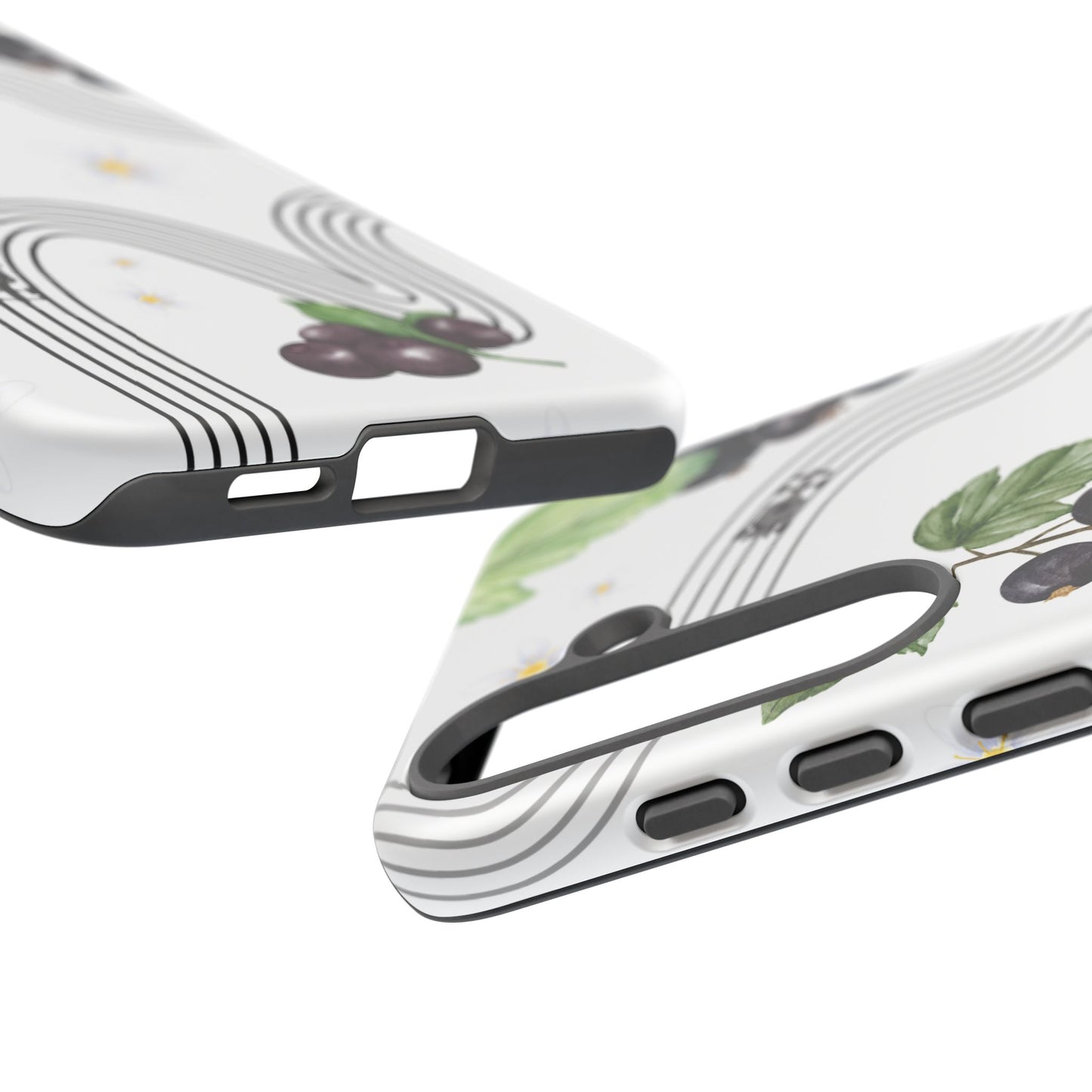 F1 Cadillac and Black Currants Phone Case, Trendy F1 Gift, Formula 1 Gift, Cute Fruit F1 Phone Case, Unique Phone Case