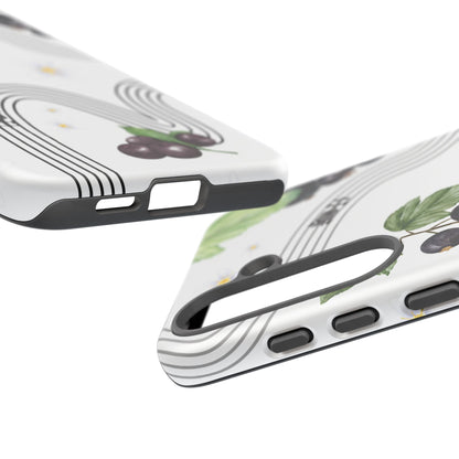 F1 Cadillac and Black Currants Phone Case, Trendy F1 Gift, Formula 1 Gift, Cute Fruit F1 Phone Case, Unique Phone Case