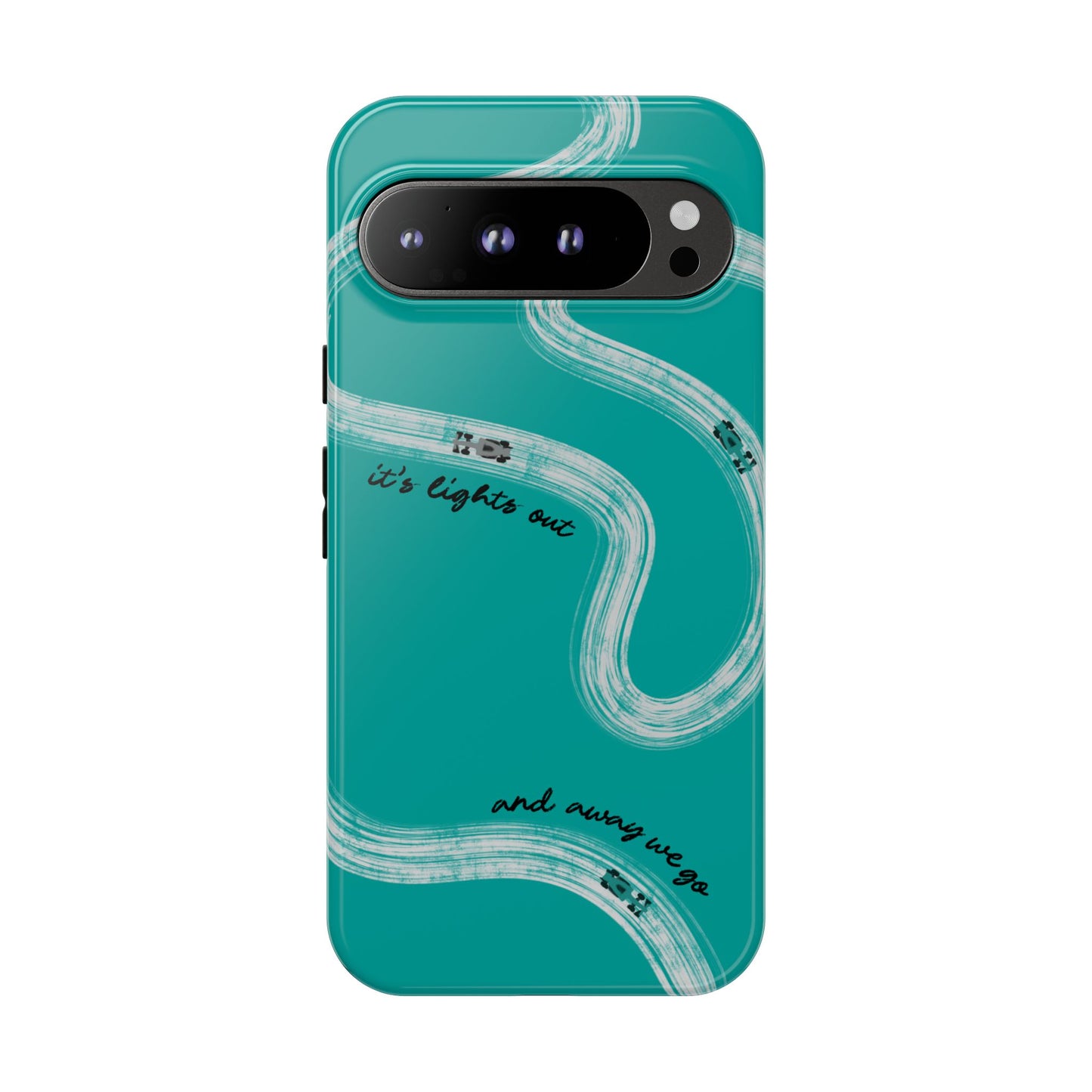 Mercedes F1 Phone Case Painted "its lights out and away we go", Trendy F1 Gift, Formula 1 Gift, Cute F1 Phone Case