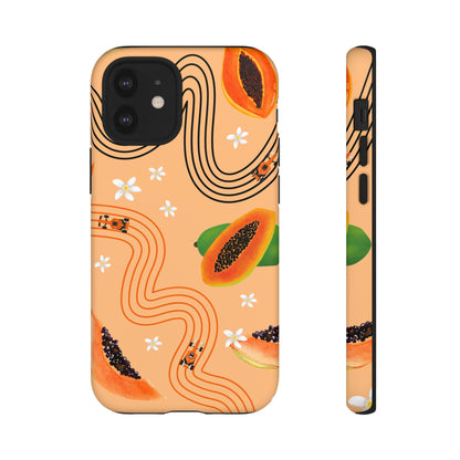Orange F1 McLaren and Papaya Phone Case, Trendy F1 Gift, Formula 1 Gift, Cute Fruit F1 Phone Case, Unique Phone Case