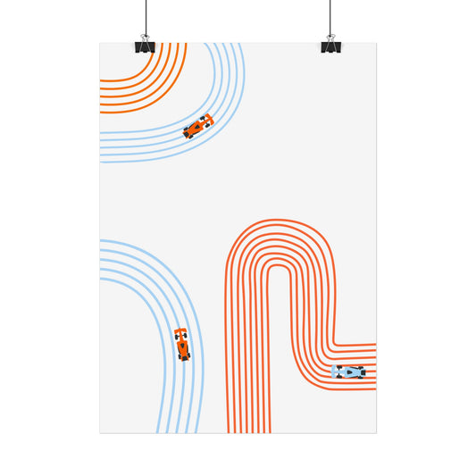 McLaren F1 Abstract Art Poster | Minimalist F1 Art - EU Sizing (Physical Print)