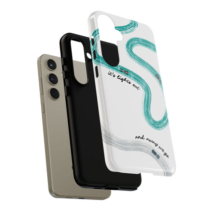 Mercedes F1 Phone Case Painted "its lights out and away we go", Trendy F1 Gift, Formula 1 Gift, Cute F1 Phone Case