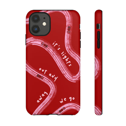 Red and Pink Lights Out F1 Phone Case Design, Trendy F1 Gift, Formula 1 Gift, Cute F1 Phone Case, Unique Formula One Phone Case
