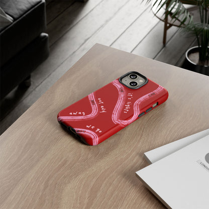 Red and Pink Lights Out F1 Phone Case Design, Trendy F1 Gift, Formula 1 Gift, Cute F1 Phone Case, Unique Formula One Phone Case