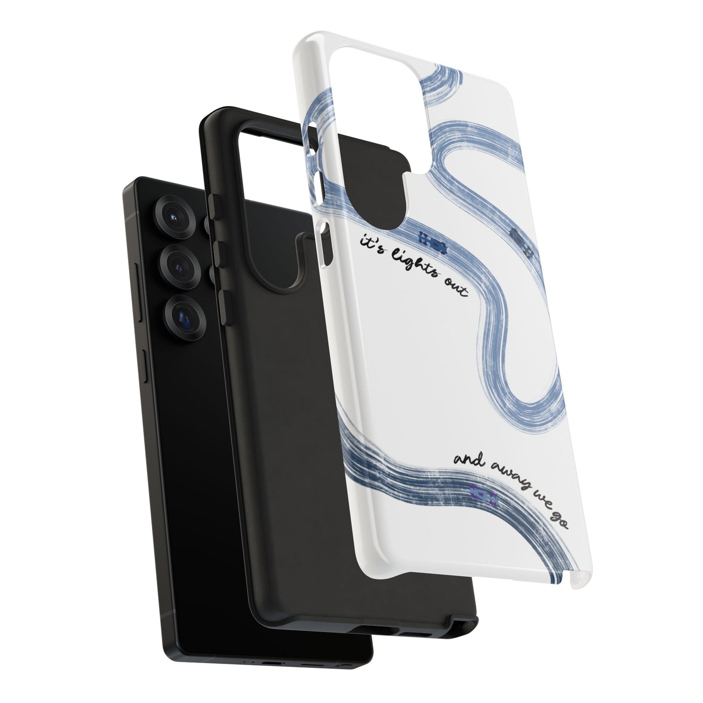F1 Phone Case Blue Painted "its lights out and away we go", Trendy F1 Gift, Formula 1 Gift, Cute F1 Phone Case, Gift for F1 Fans