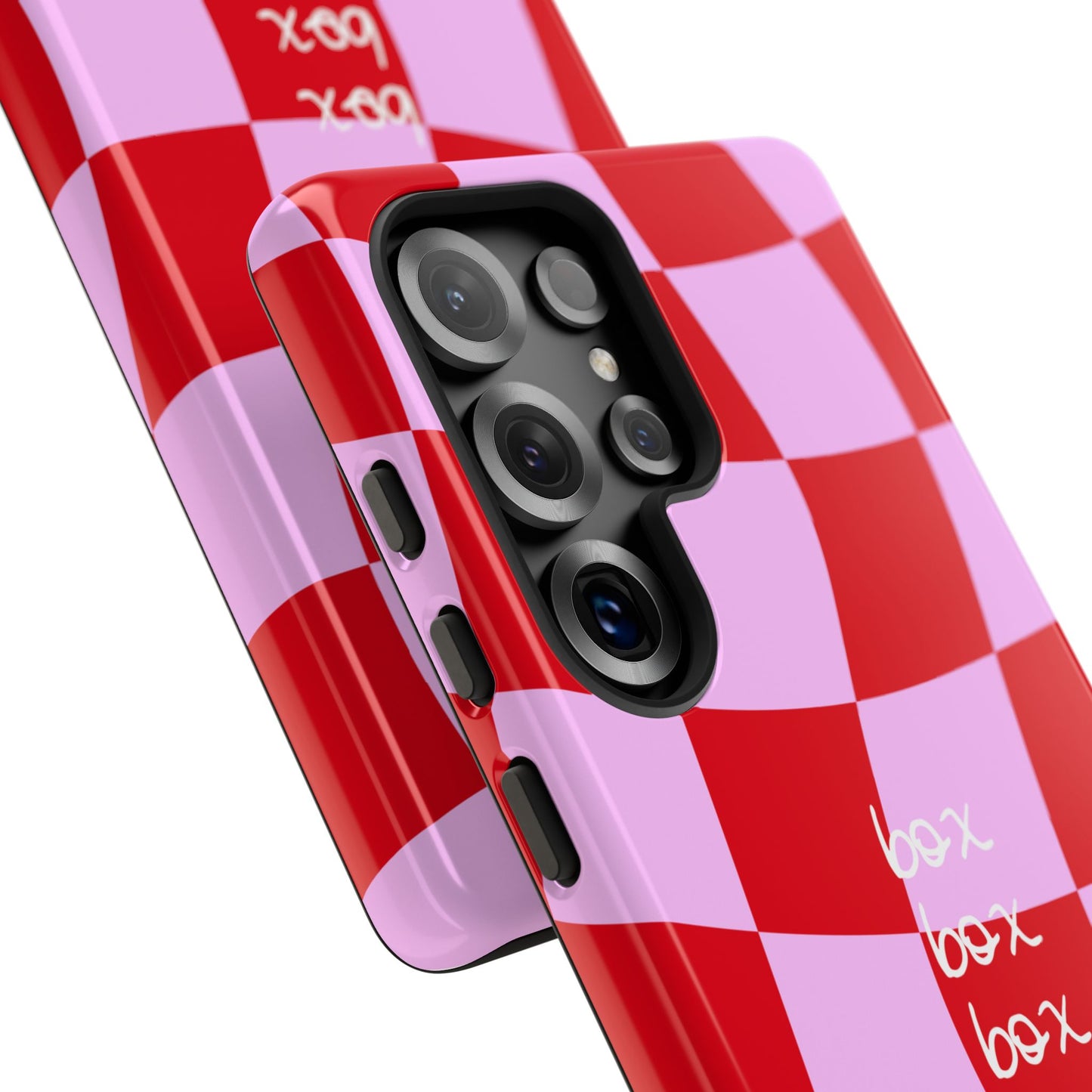 Pink and Red Checkered F1 Phone Case, Box Box Box F1 Phone Case