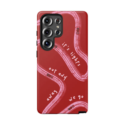 Red and Pink Lights Out F1 Phone Case Design, Trendy F1 Gift, Formula 1 Gift, Cute F1 Phone Case, Unique Formula One Phone Case