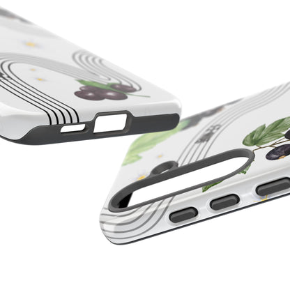 F1 Cadillac and Black Currants Phone Case, Trendy F1 Gift, Formula 1 Gift, Cute Fruit F1 Phone Case, Unique Phone Case