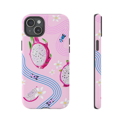 Pink F1 Alpine and Dragonfruit Phone Case, Trendy F1 Gift, Formula 1 Gift, Cute Fruit F1 Phone Case, Unique Phone Case