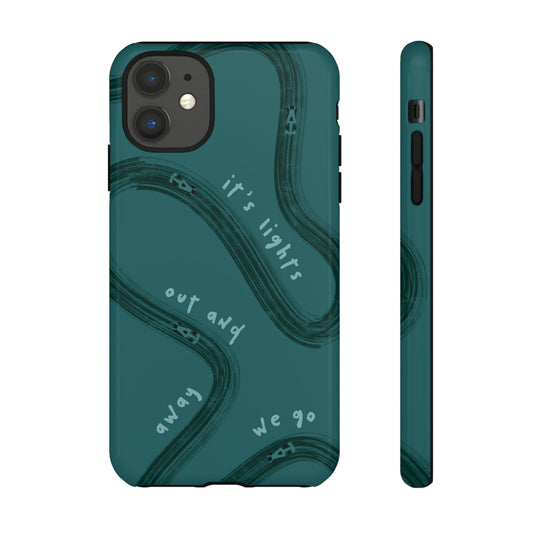 Teal Lights Out F1 Phone Case Design, Trendy F1 Gift, Formula 1 Gift, Cute F1 Phone Case, Unique Formula One Phone Case