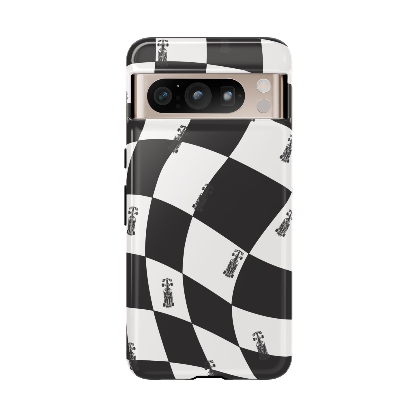 F1 Phone Case Black and White Checkered Design, Trendy F1 Gift, Formula 1 Gift, Cute F1 Phone Case, Unique Formula One Phone Case