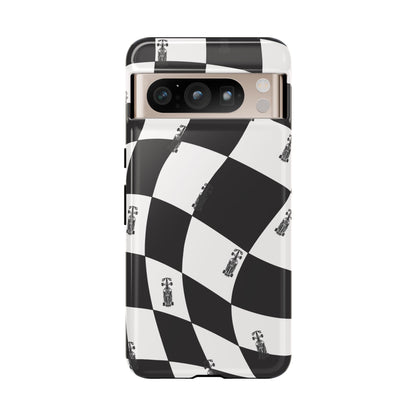 F1 Phone Case Black and White Checkered Design, Trendy F1 Gift, Formula 1 Gift, Cute F1 Phone Case, Unique Formula One Phone Case