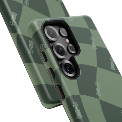 F1 Phone Case Green Checkerboard Design, Trendy F1 Gift, Formula 1 Gift, Cute F1 Phone Case, Unique Formula One Phone Case