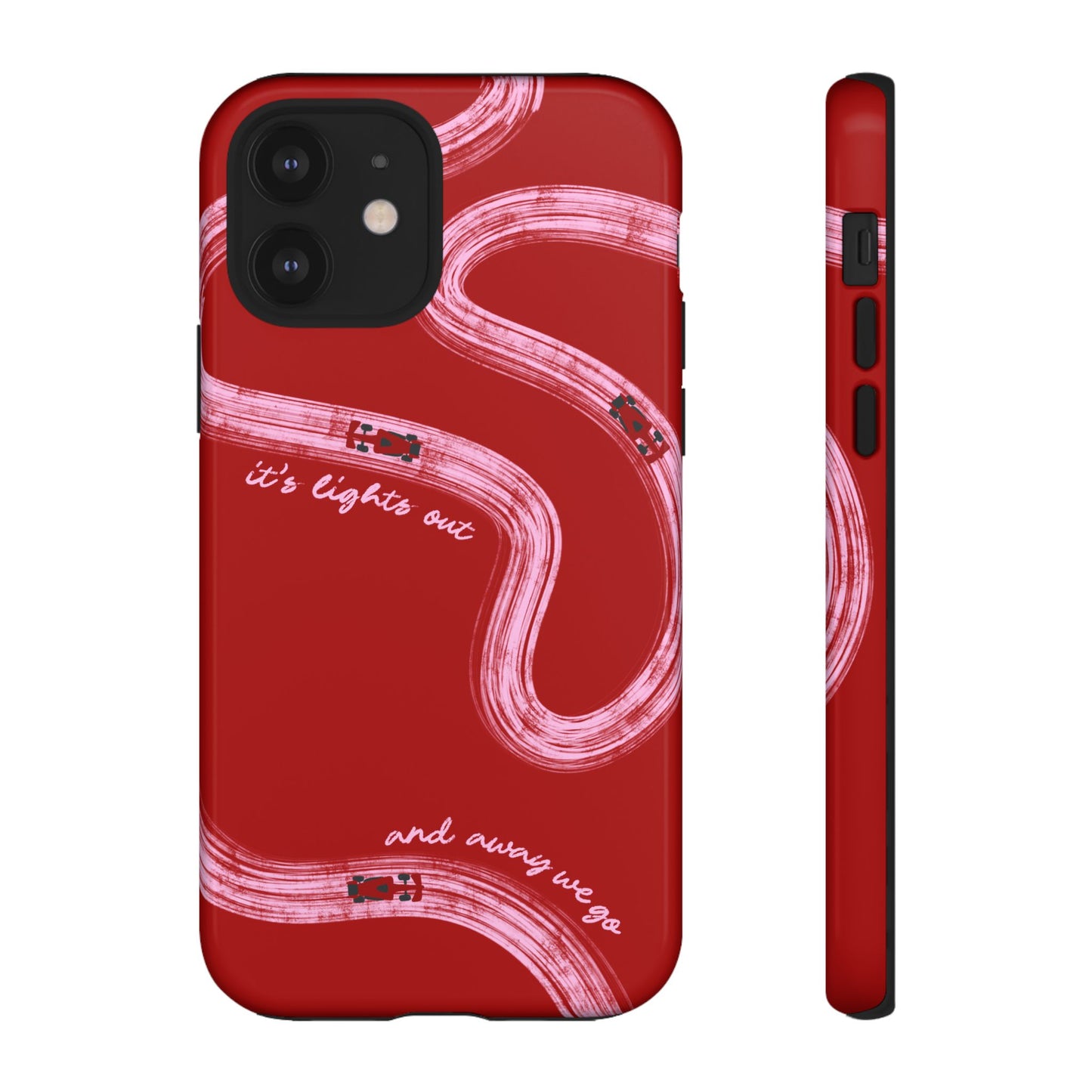 Red and Pink Lights Out F1 Phone Case Design, Trendy F1 Gift, Formula 1 Gift, Cute F1 Phone Case, Unique Formula One Phone Case