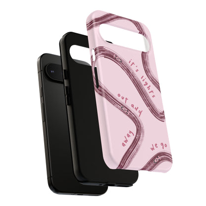 Pink Lights Out F1 Phone Case Design, Trendy F1 Gift, Formula 1 Gift, Cute F1 Phone Case, Unique Formula One Phone Case