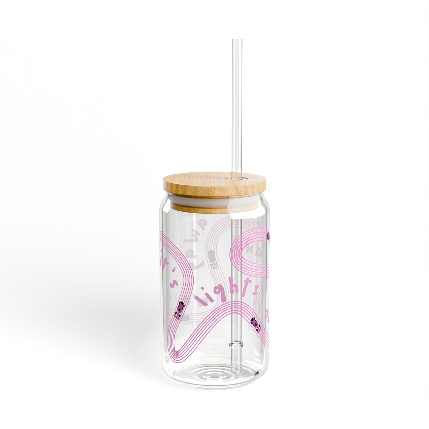 F1 Pink It's Lights Out sipper glass | 16oz