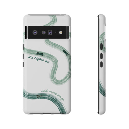 F1 Phone Case Green Painted "its lights out and away we go", Trendy F1 Gift, Formula 1 Gift, Cute F1 Phone Case, Gift for F1 Fans