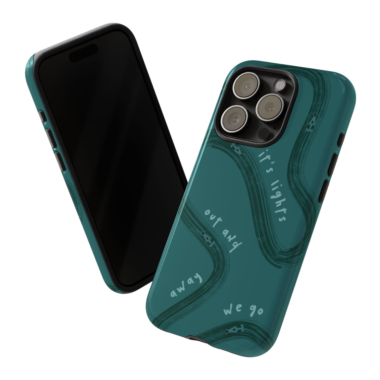 Teal Lights Out F1 Phone Case Design, Trendy F1 Gift, Formula 1 Gift, Cute F1 Phone Case, Unique Formula One Phone Case