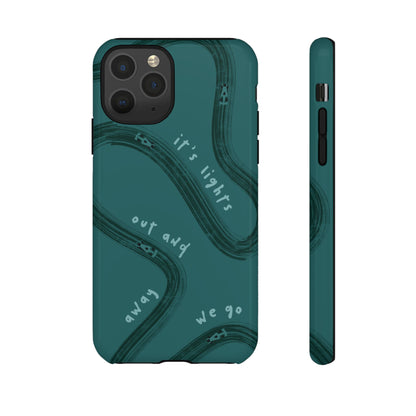 Teal Lights Out F1 Phone Case Design, Trendy F1 Gift, Formula 1 Gift, Cute F1 Phone Case, Unique Formula One Phone Case