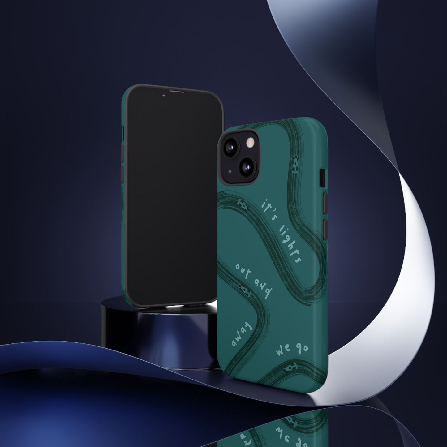 Teal Lights Out F1 Phone Case Design, Trendy F1 Gift, Formula 1 Gift, Cute F1 Phone Case, Unique Formula One Phone Case