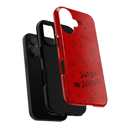F1 Ferrari Racing Doodle "Forza Ferrari" F1 Phone Case Design