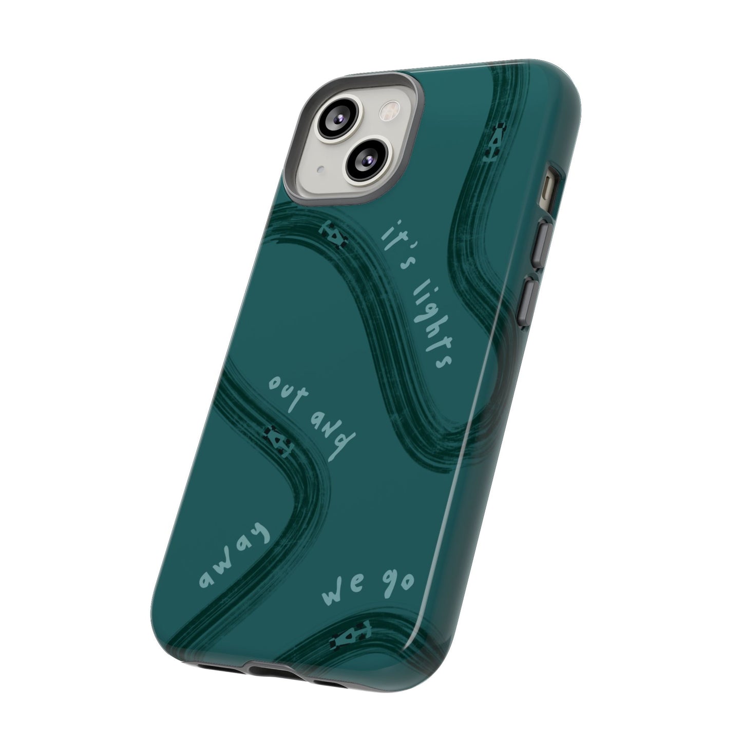 Teal Lights Out F1 Phone Case Design, Trendy F1 Gift, Formula 1 Gift, Cute F1 Phone Case, Unique Formula One Phone Case