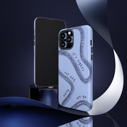 Blue Lights Out F1 Phone Case Design, Trendy F1 Gift, Formula 1 Gift, Cute F1 Phone Case, Unique Formula One Phone Case