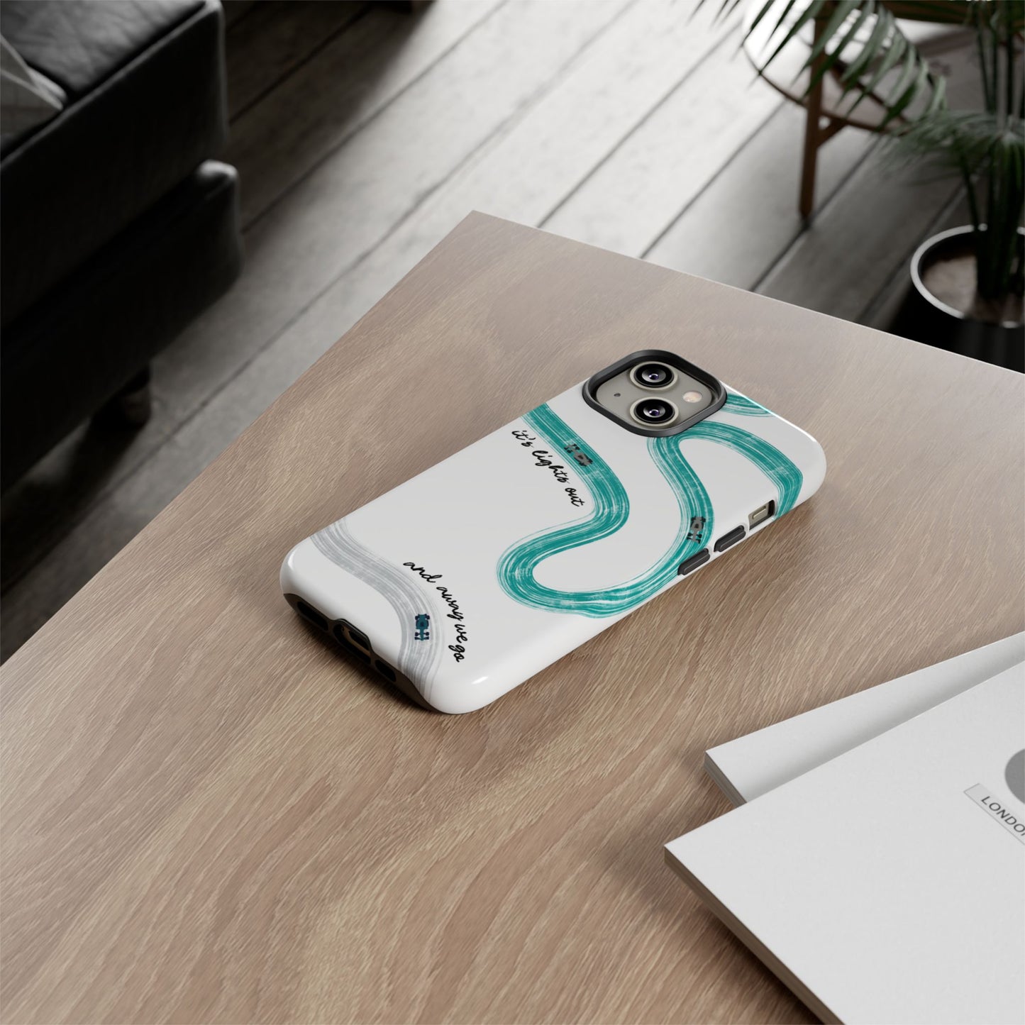 Mercedes F1 Phone Case Painted "its lights out and away we go", Trendy F1 Gift, Formula 1 Gift, Cute F1 Phone Case