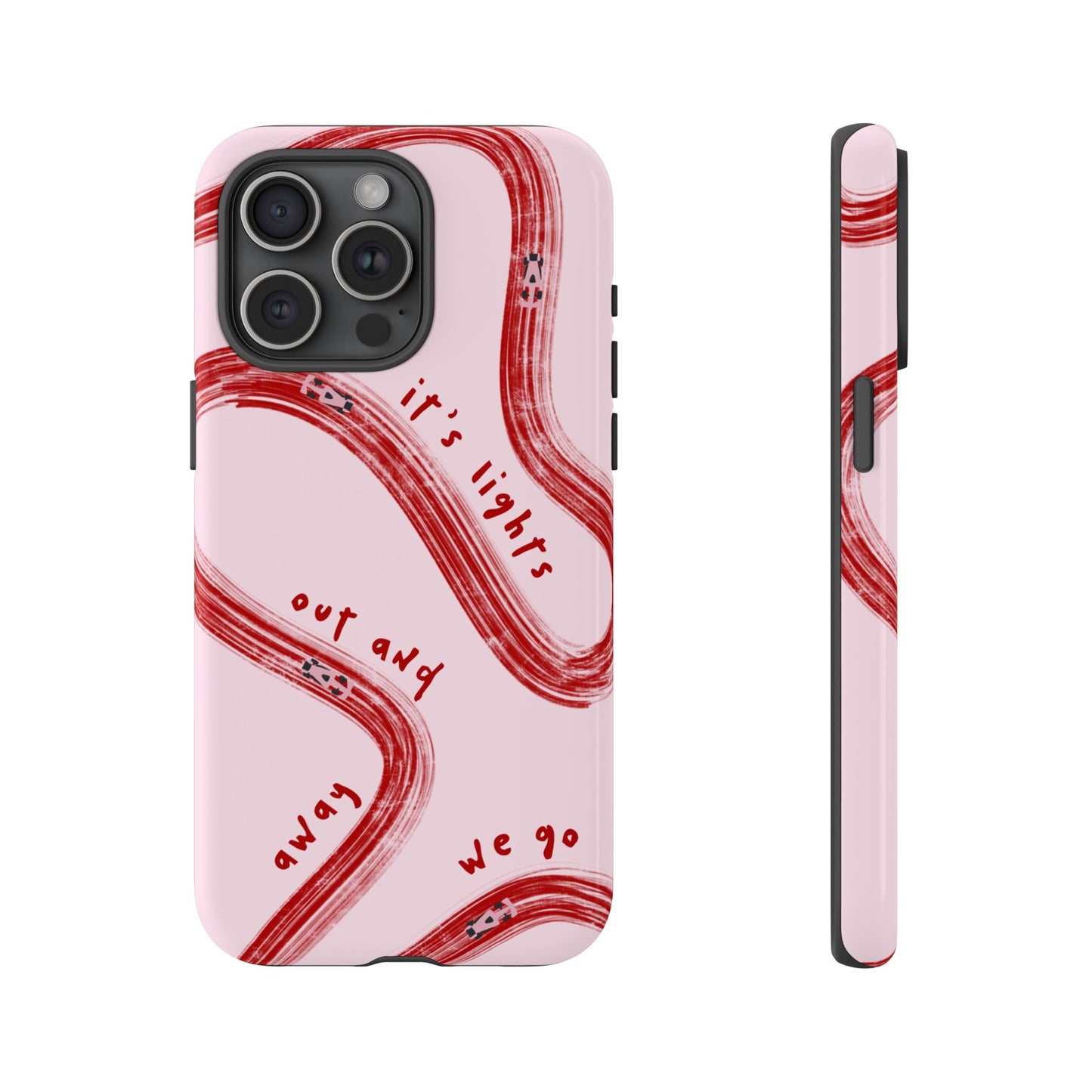 Pink and Red Lights Out F1 Phone Case Design, Trendy F1 Gift, Formula 1 Gift, Cute F1 Phone Case, Unique Formula One Phone Case