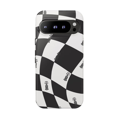 F1 Phone Case Black and White Checkered Design, Trendy F1 Gift, Formula 1 Gift, Cute F1 Phone Case, Unique Formula One Phone Case