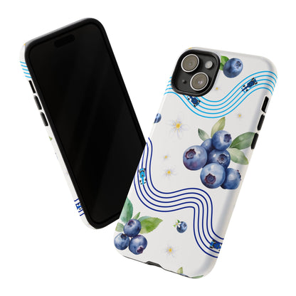 F1 Williams and Blueberries Phone Case, Trendy F1 Gift, Formula 1 Gift, Cute Fruit F1 Phone Case, Unique Phone Case