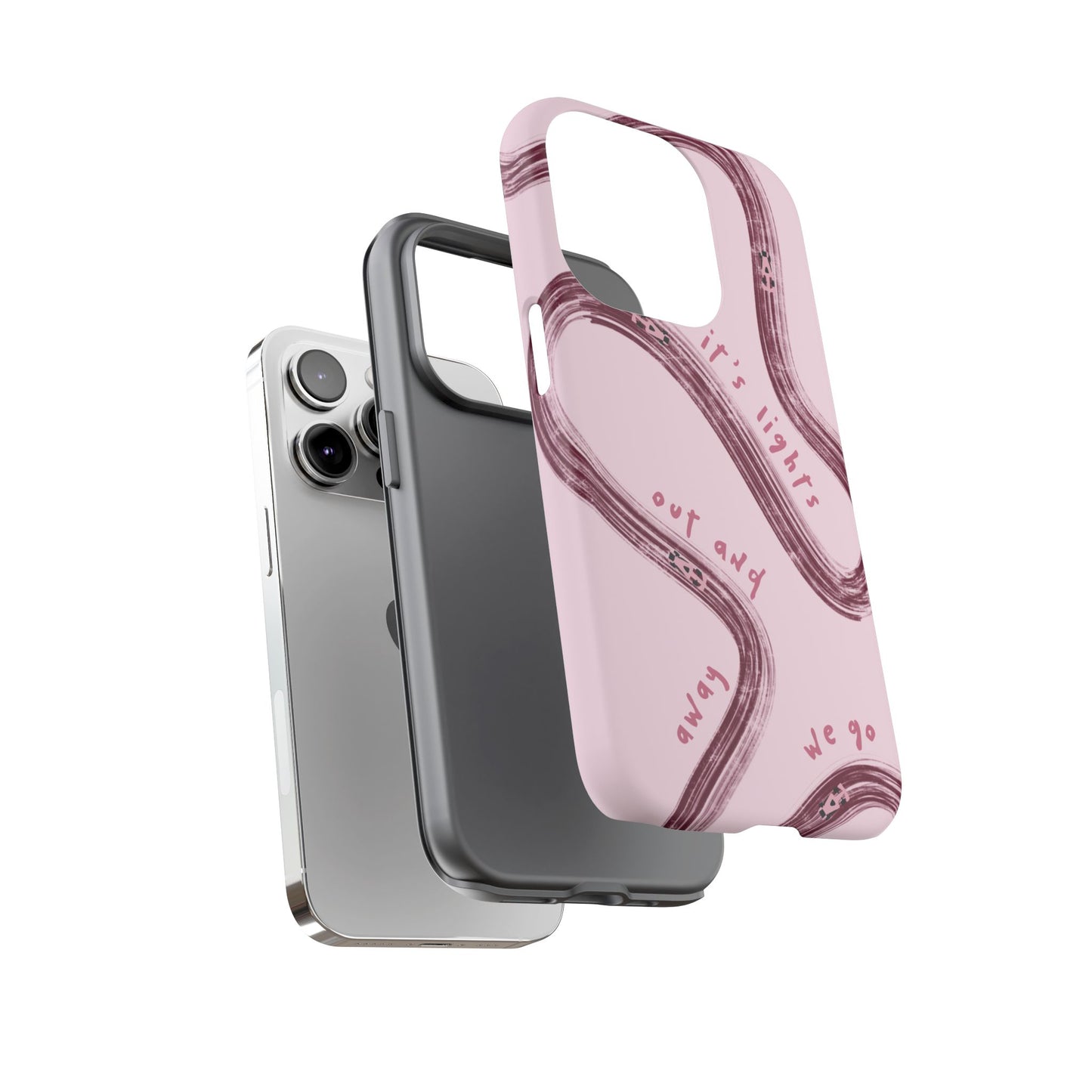Pink Lights Out F1 Phone Case Design, Trendy F1 Gift, Formula 1 Gift, Cute F1 Phone Case, Unique Formula One Phone Case