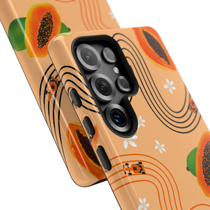 Orange F1 McLaren and Papaya Phone Case, Trendy F1 Gift, Formula 1 Gift, Cute Fruit F1 Phone Case, Unique Phone Case