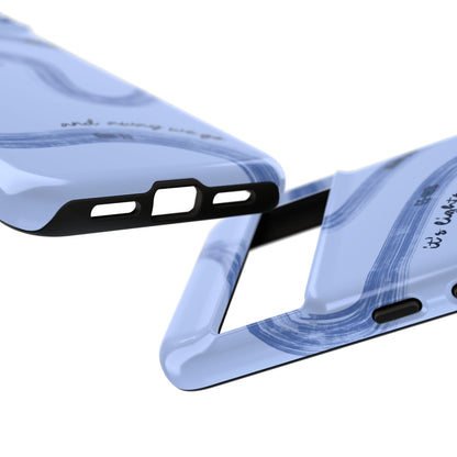 F1 Phone Case Monochrome Blue Painted "its lights out and away we go", Trendy F1 Gift, Formula 1 Gift, Cute F1 Phone Case, Phone Case
