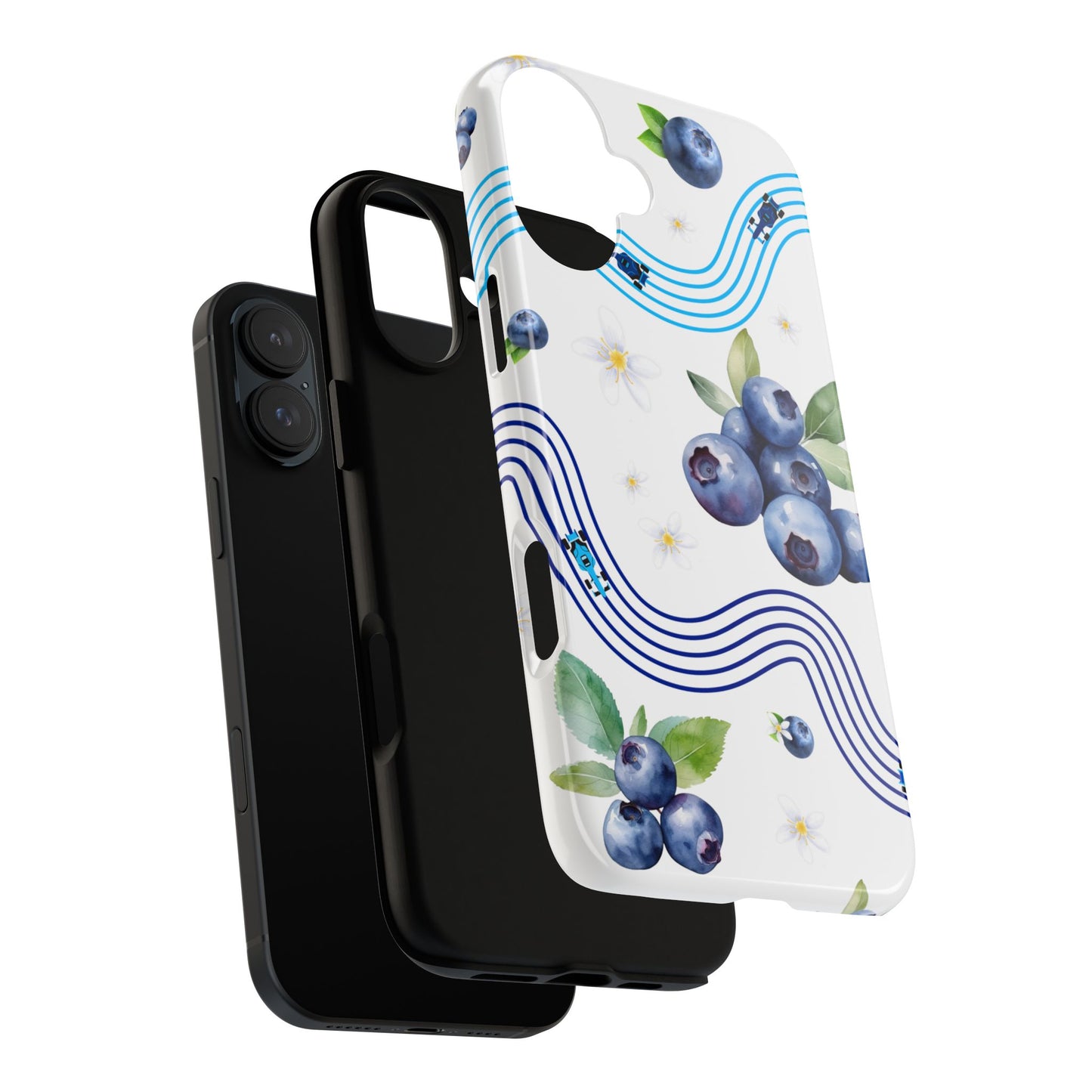 F1 Williams and Blueberries Phone Case, Trendy F1 Gift, Formula 1 Gift, Cute Fruit F1 Phone Case, Unique Phone Case
