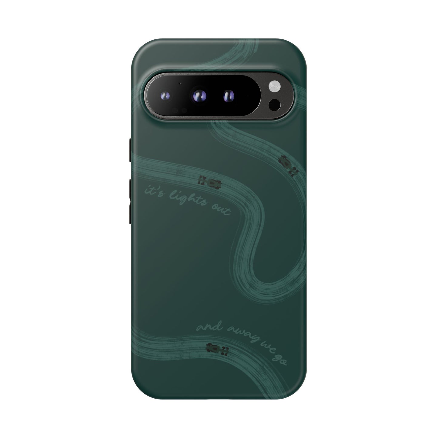 F1 Phone Case Monochrome Green Painted "its lights out and away we go", Trendy F1 Gift, Formula 1 Gift, Cute F1 Phone Case, Phone Case