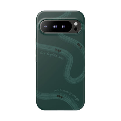 F1 Phone Case Monochrome Green Painted "its lights out and away we go", Trendy F1 Gift, Formula 1 Gift, Cute F1 Phone Case, Phone Case