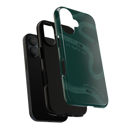 F1 Phone Case Monochrome Green Painted "its lights out and away we go", Trendy F1 Gift, Formula 1 Gift, Cute F1 Phone Case, Phone Case