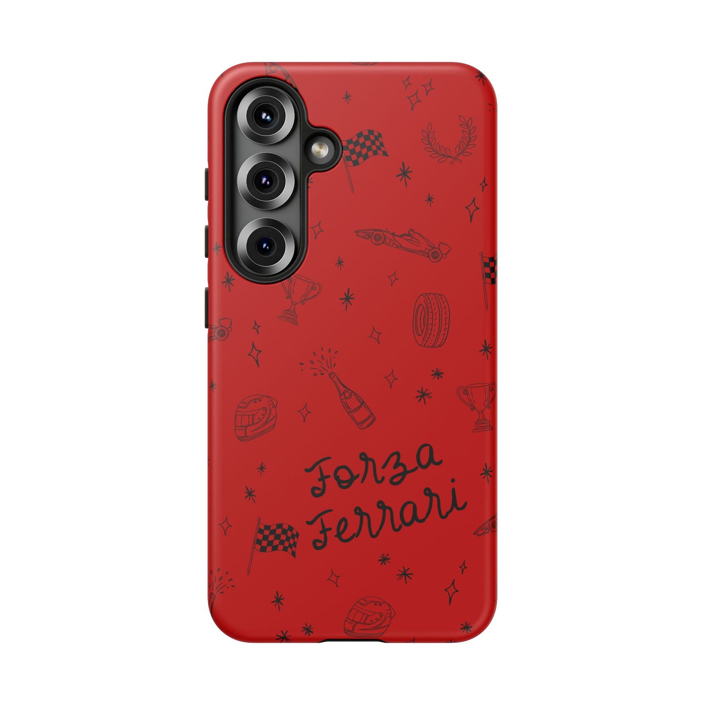 F1 Ferrari Racing Doodle "Forza Ferrari" F1 Phone Case Design
