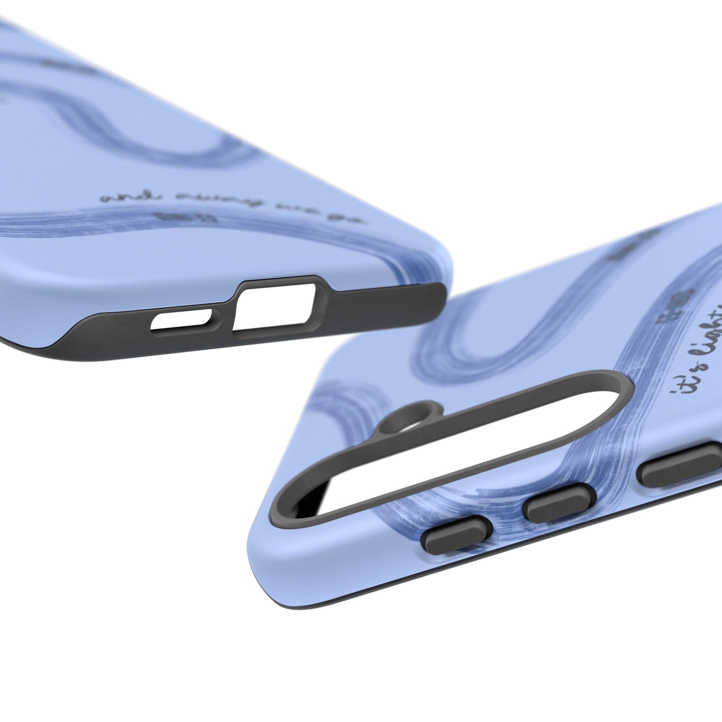 F1 Phone Case Monochrome Blue Painted "its lights out and away we go", Trendy F1 Gift, Formula 1 Gift, Cute F1 Phone Case, Phone Case