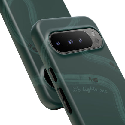 F1 Phone Case Monochrome Green Painted "its lights out and away we go", Trendy F1 Gift, Formula 1 Gift, Cute F1 Phone Case, Phone Case