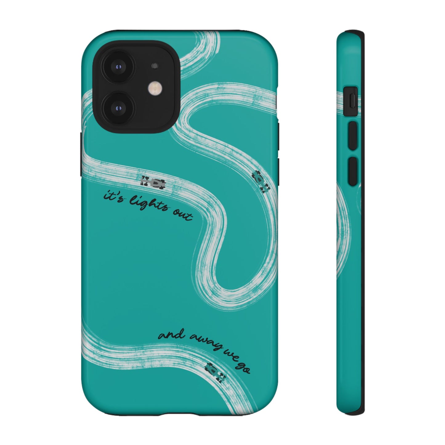 Mercedes F1 Phone Case Painted "its lights out and away we go", Trendy F1 Gift, Formula 1 Gift, Cute F1 Phone Case