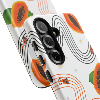 F1 McLaren and Papaya Phone Case , Trendy F1 Gift, Formula 1 Gift, Cute Fruit F1 Phone Case, Unique Phone Case