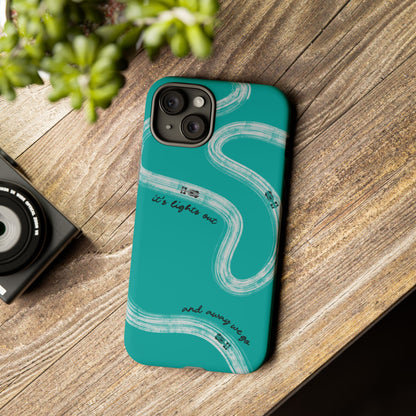 Mercedes F1 Phone Case Painted "its lights out and away we go", Trendy F1 Gift, Formula 1 Gift, Cute F1 Phone Case