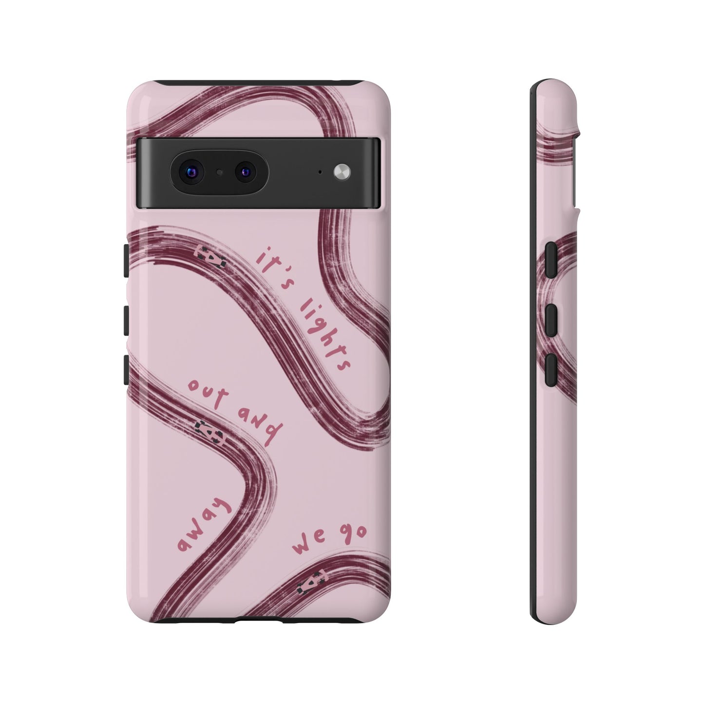 Pink Lights Out F1 Phone Case Design, Trendy F1 Gift, Formula 1 Gift, Cute F1 Phone Case, Unique Formula One Phone Case