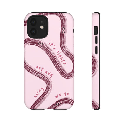 Pink Lights Out F1 Phone Case Design, Trendy F1 Gift, Formula 1 Gift, Cute F1 Phone Case, Unique Formula One Phone Case