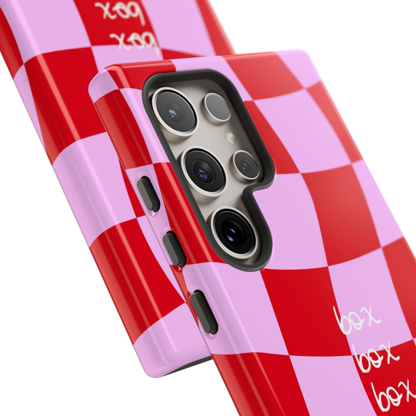 Pink and Red Checkered F1 Phone Case, Box Box Box F1 Phone Case