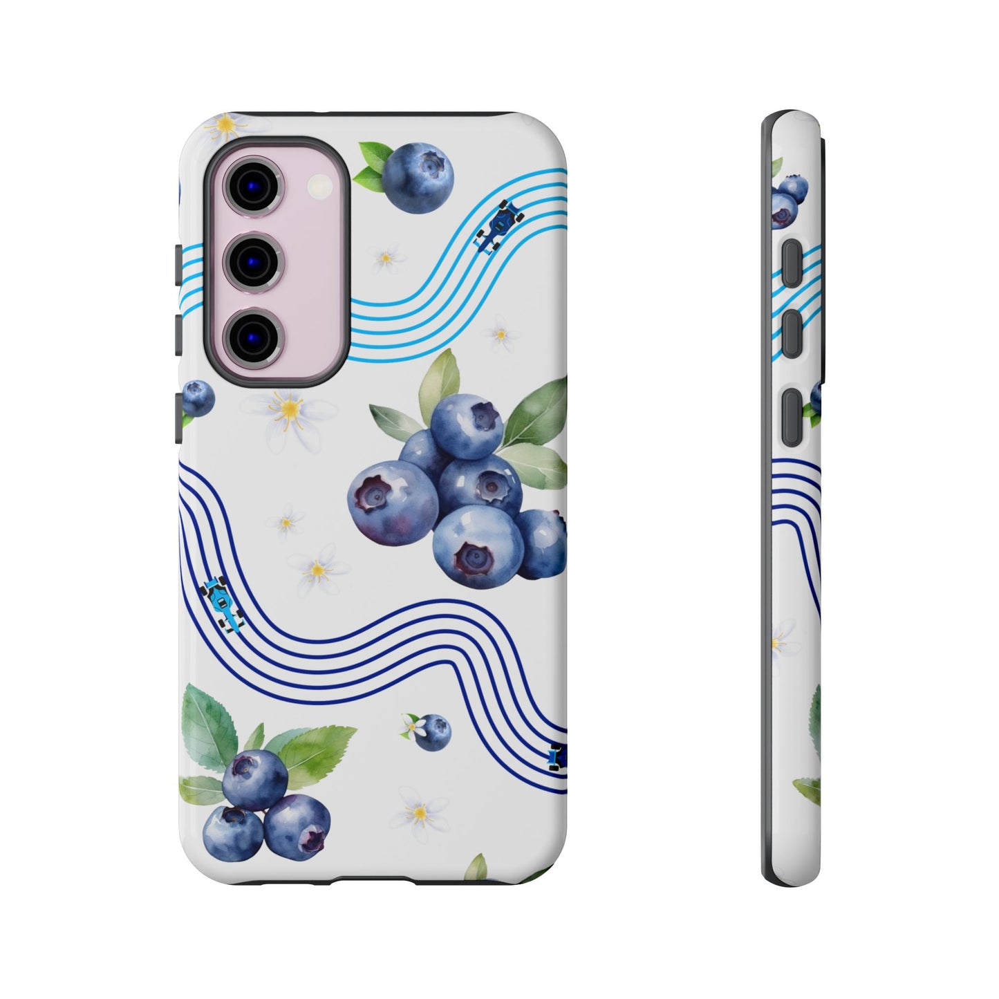 F1 Williams and Blueberries Phone Case, Trendy F1 Gift, Formula 1 Gift, Cute Fruit F1 Phone Case, Unique Phone Case