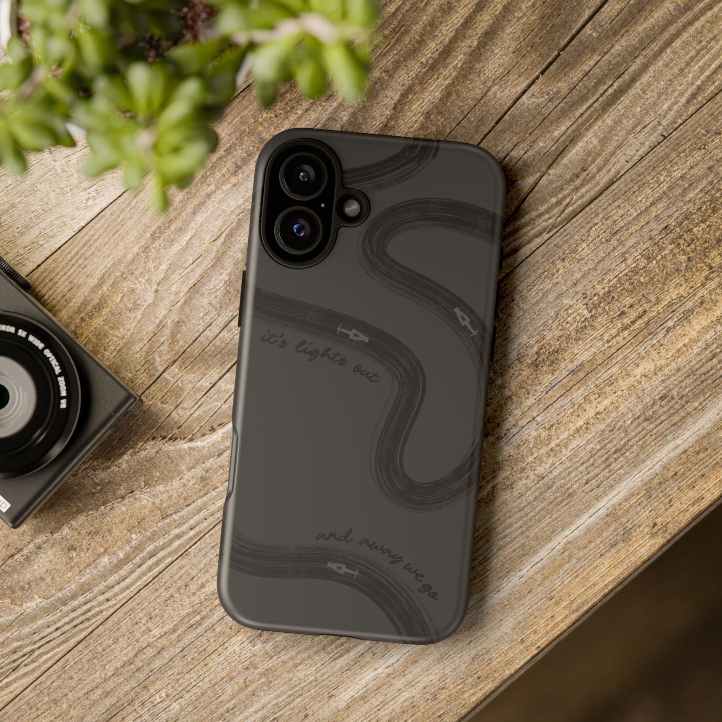 F1 Phone Case Monochrome Black Painted "its lights out and away we go", Trendy F1 Gift, Formula 1 Gift, Cute F1 Phone Case, Phone Case